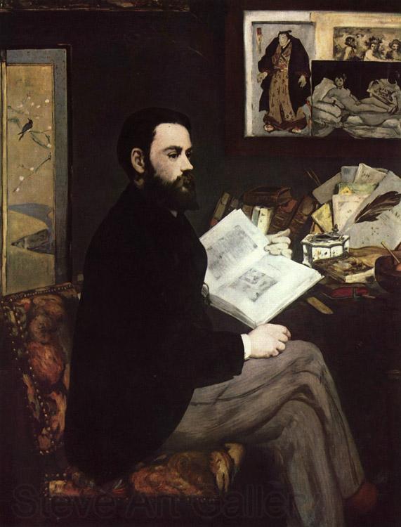 Edouard Manet Portrait of Emile Zola (mk09) Norge oil painting art